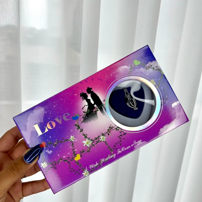 گردنبند مروارید عشق (طرح شکوفه بنفش)