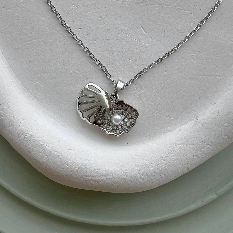 گردنبند صدف و مروارید کد 1