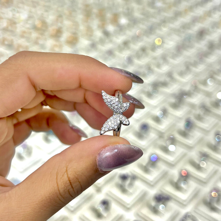 انگشتر پروانه فول نگین