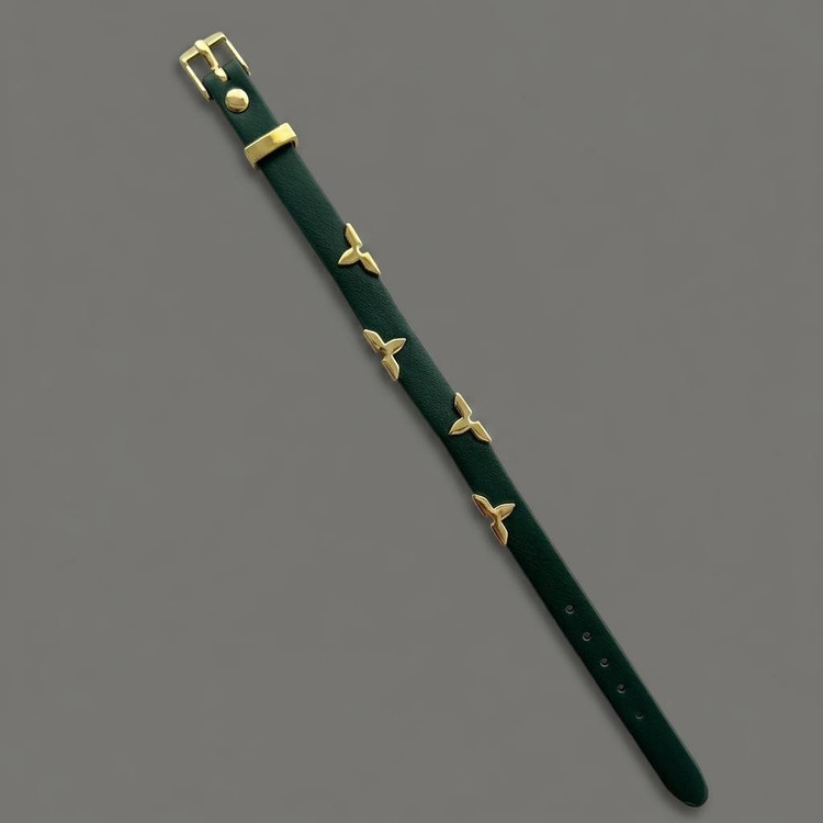 دستبند چرم لویی ویتون سبز