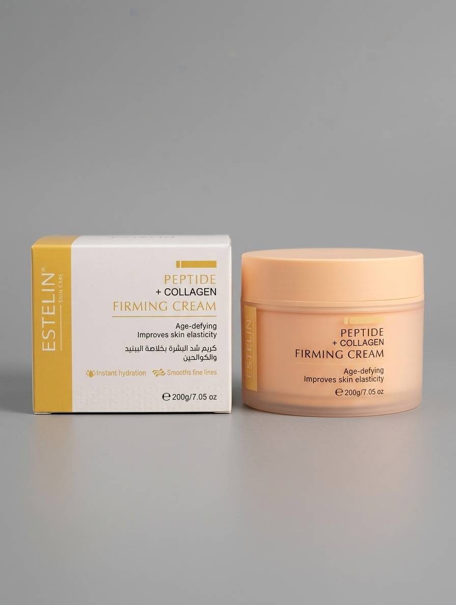 کرم مرطوب کننده و آبرسان استلین مدل Peptide + Collagen در کاسه ۲۰۰ گرمی