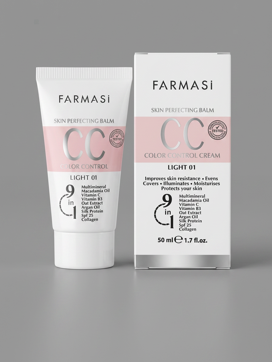 سی سی کرم فارماسی مدل Color Control با خاصیت اصلاح رنگ و پوشانندگی