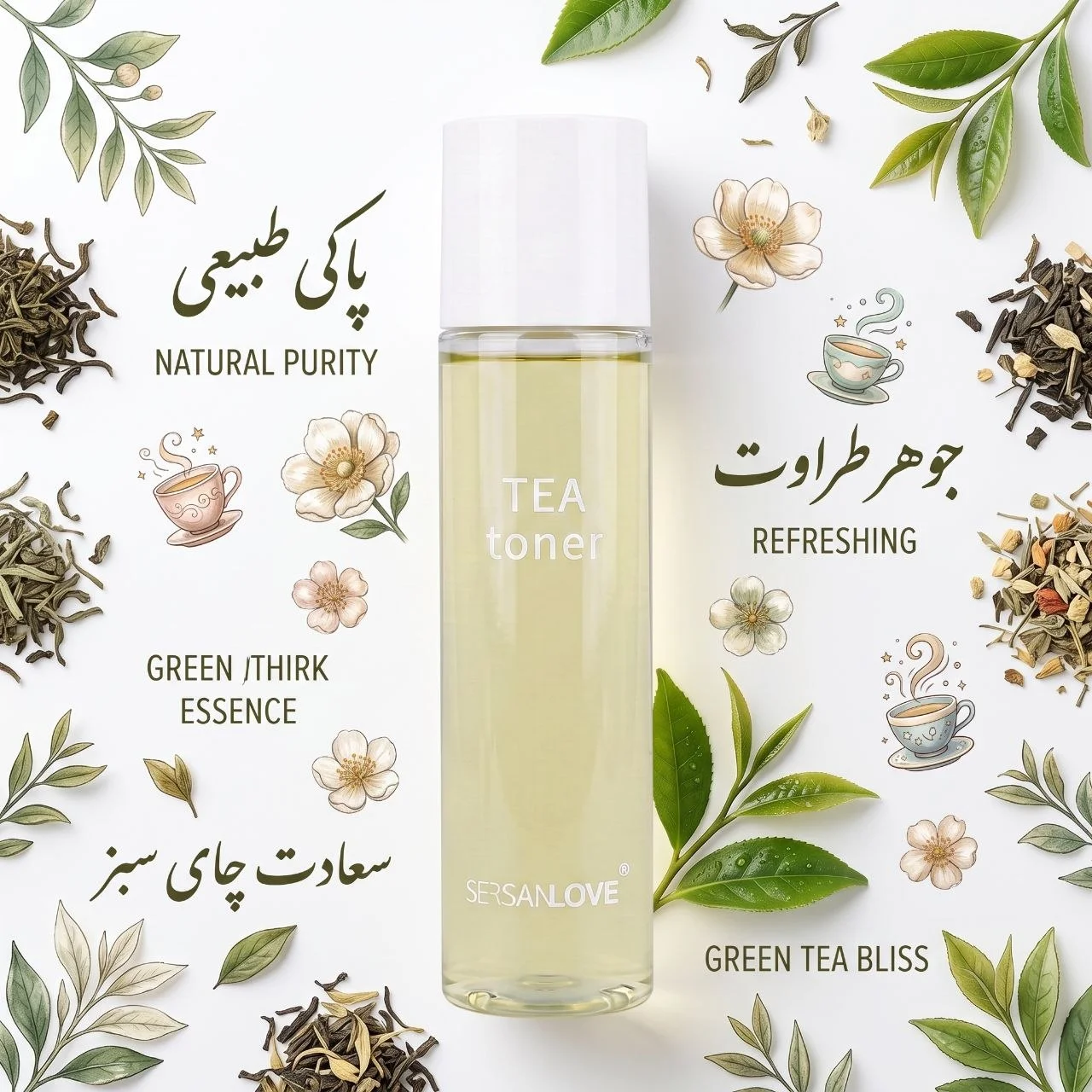 خرید تونر سرسان لاو چای سبز - تصویر 2