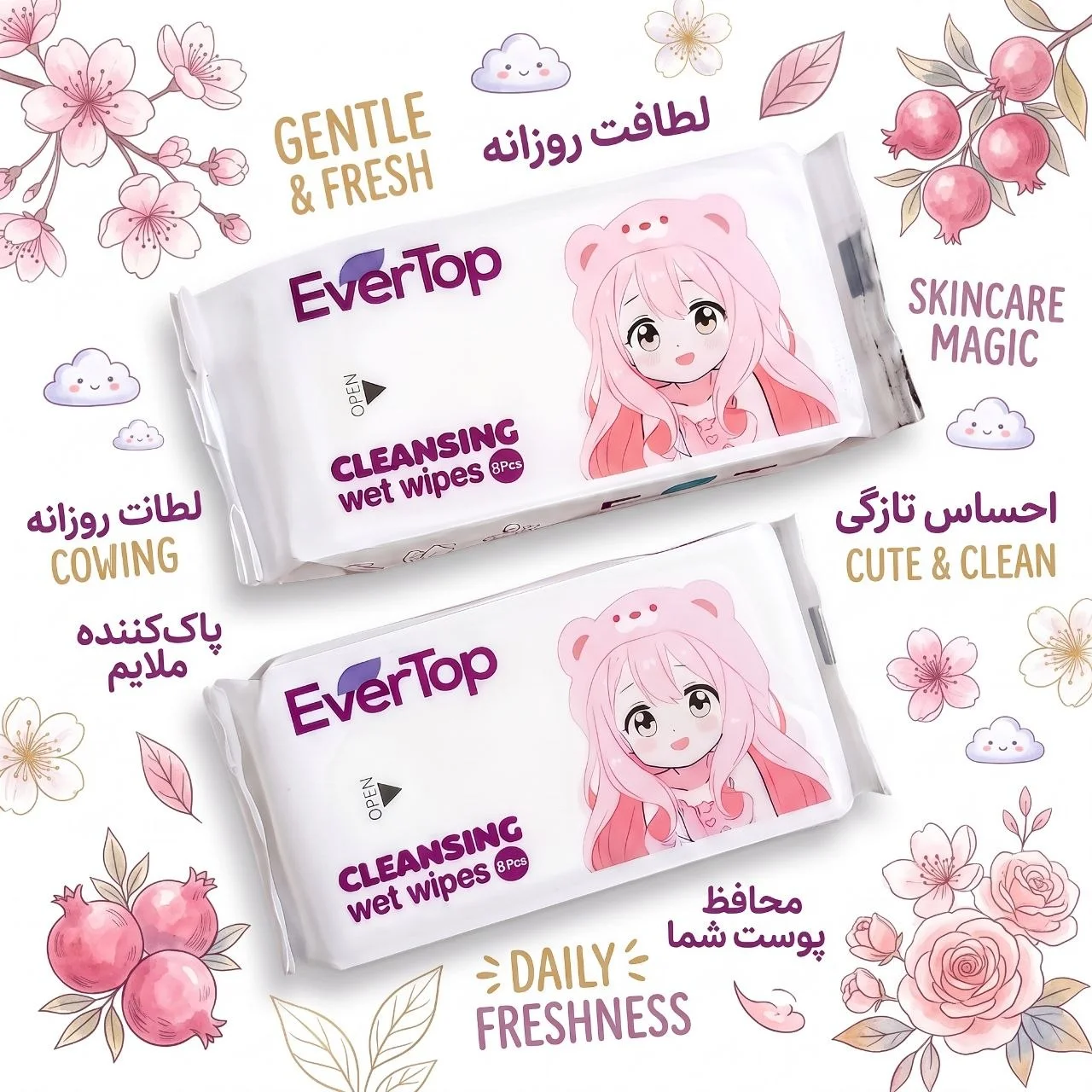 خرید دستمال مرطوب مینی Evertop - تصویر 2