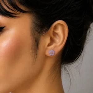 خرید گوشواره میخی فانتزی بابونه